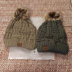 New ZOORON‎ Chunky Green & Khaki Horizontal And Vertical Pattern New